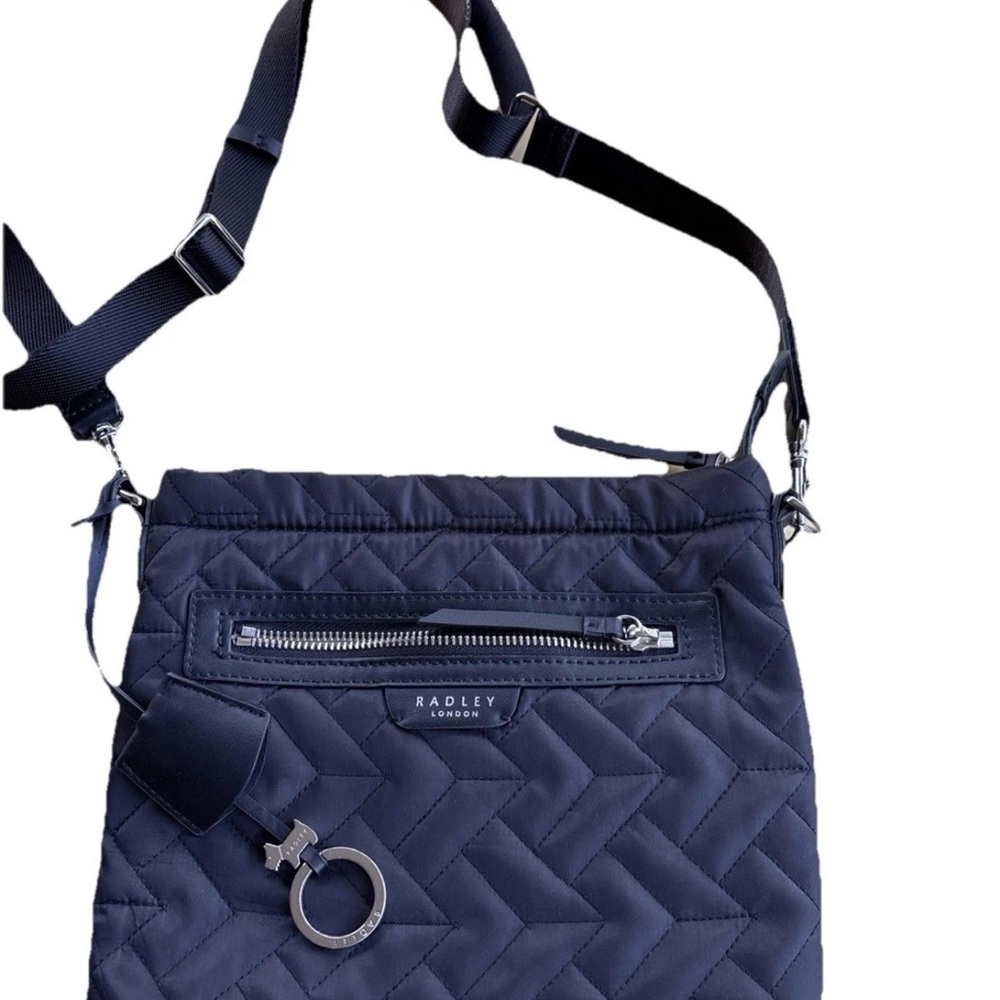 RADLEY LONDON Navy Quilted Crossbody Bag with Zip Pocket